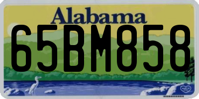 AL license plate 65BM858