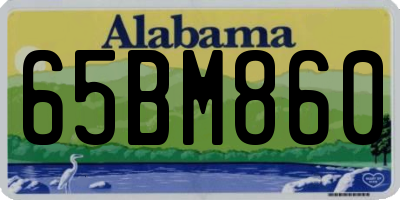 AL license plate 65BM860