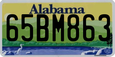 AL license plate 65BM863