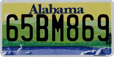 AL license plate 65BM869