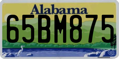 AL license plate 65BM875