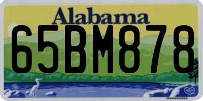 AL license plate 65BM878