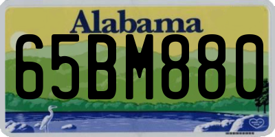 AL license plate 65BM880