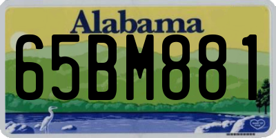 AL license plate 65BM881