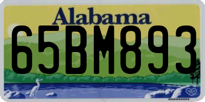 AL license plate 65BM893