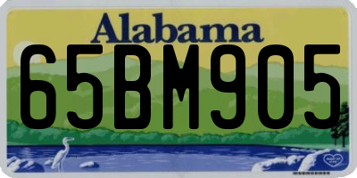 AL license plate 65BM905
