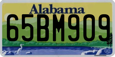 AL license plate 65BM909