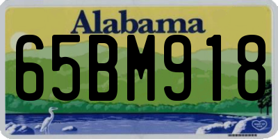 AL license plate 65BM918
