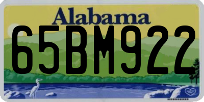 AL license plate 65BM922