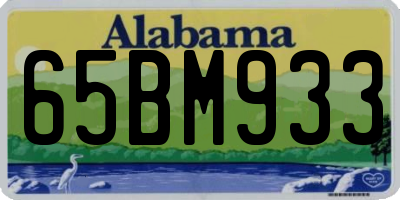 AL license plate 65BM933