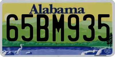 AL license plate 65BM935