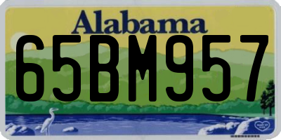 AL license plate 65BM957