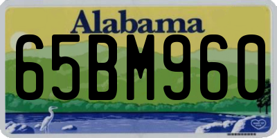AL license plate 65BM960