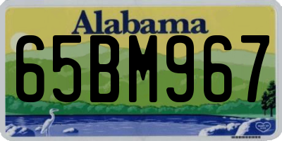 AL license plate 65BM967