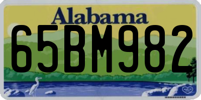 AL license plate 65BM982