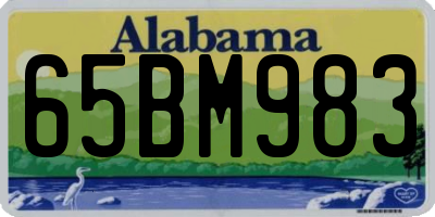 AL license plate 65BM983