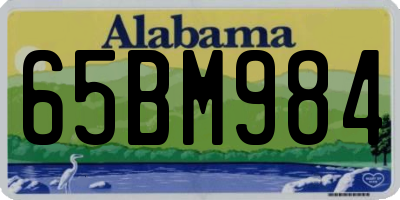 AL license plate 65BM984