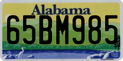 AL license plate 65BM985