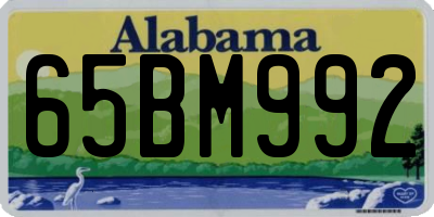 AL license plate 65BM992