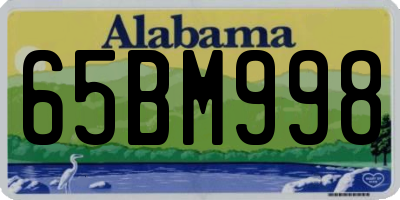 AL license plate 65BM998