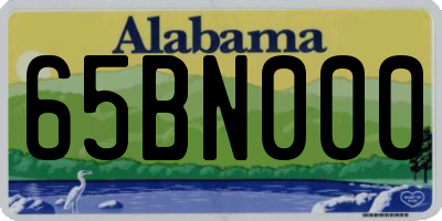 AL license plate 65BN000