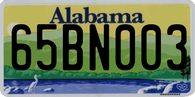 AL license plate 65BN003