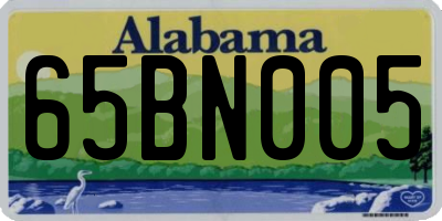 AL license plate 65BN005