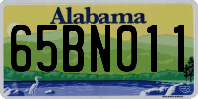 AL license plate 65BN011
