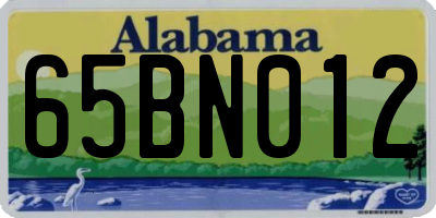 AL license plate 65BN012