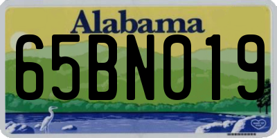 AL license plate 65BN019