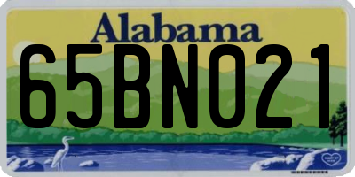 AL license plate 65BN021