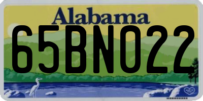 AL license plate 65BN022