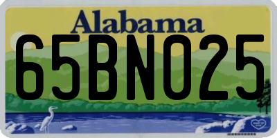 AL license plate 65BN025