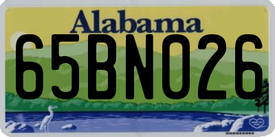 AL license plate 65BN026