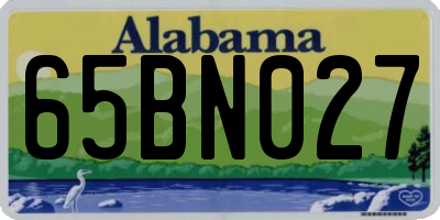 AL license plate 65BN027