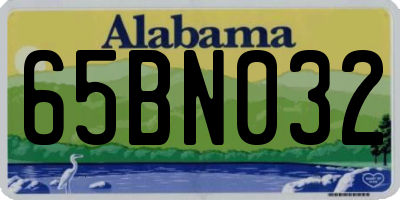 AL license plate 65BN032