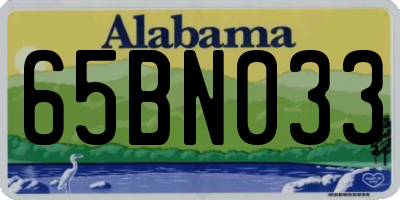 AL license plate 65BN033