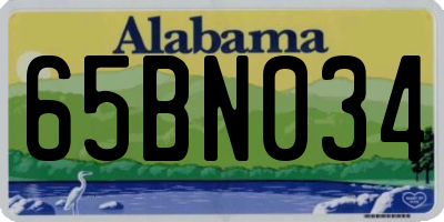 AL license plate 65BN034