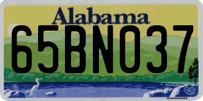 AL license plate 65BN037