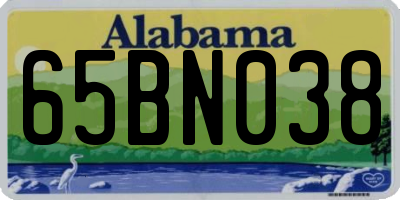 AL license plate 65BN038