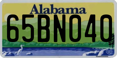 AL license plate 65BN040