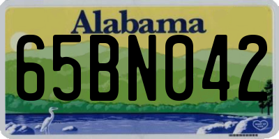 AL license plate 65BN042