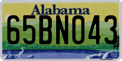 AL license plate 65BN043