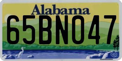 AL license plate 65BN047