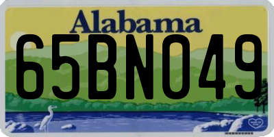AL license plate 65BN049