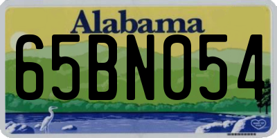 AL license plate 65BN054