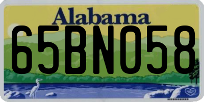 AL license plate 65BN058