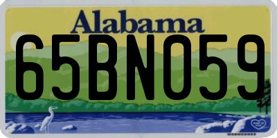 AL license plate 65BN059