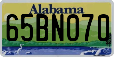 AL license plate 65BN070