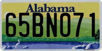 AL license plate 65BN071